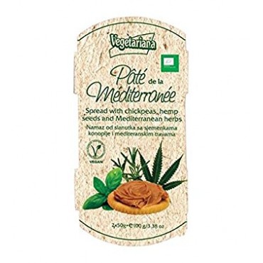 Pate De La Mediterranee Bio Spread with Hemp Seeds 100g